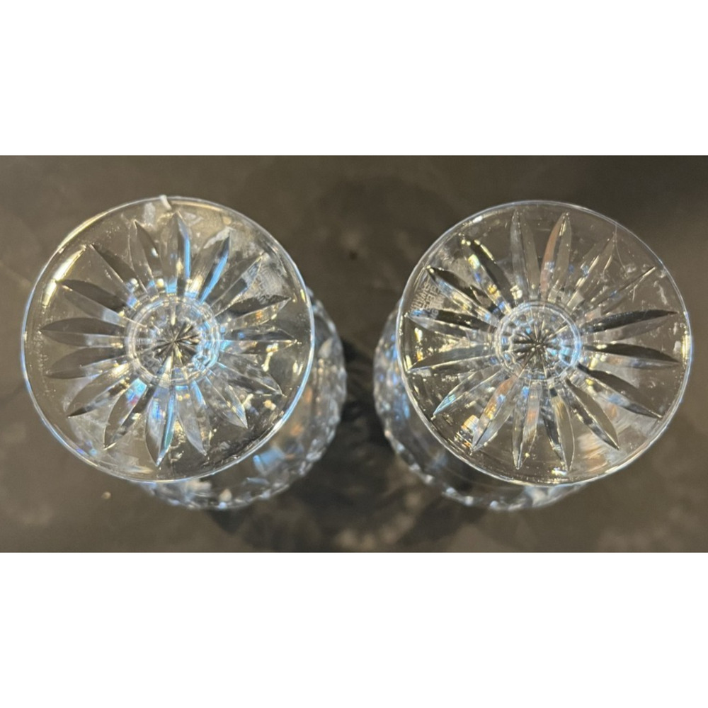 Pair Thomas Webb England Cut Crystal Brandy Snifter Goblets Signed Vintage Ballo - Picture 4 of 6